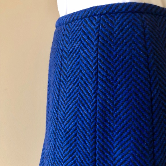 NWT Ann Taylor Blue Black Tweed A-line Skirt 0P - Picture 6 of 6